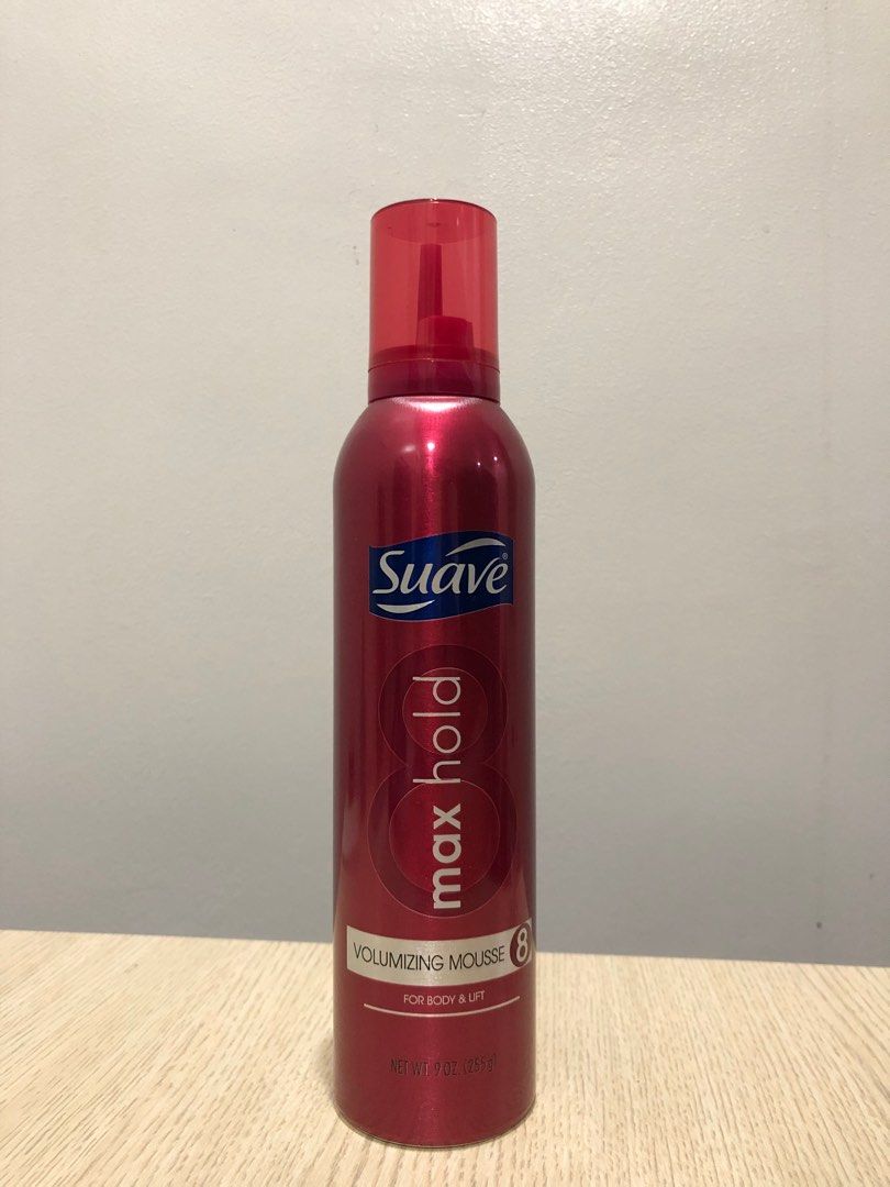 Suave Max Hold Hair Volumizing Mousse (Category: Hair) located in Pasig City. Submitted by kaps_ (Listing ID 1299048934, Image 2). Description: Hairspray - SOLD Mousse - P200 Got this as a gift, only used a bit of it once to try it out. RFS: I don’t use them, migrating soon..