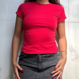 Tight fitted red top