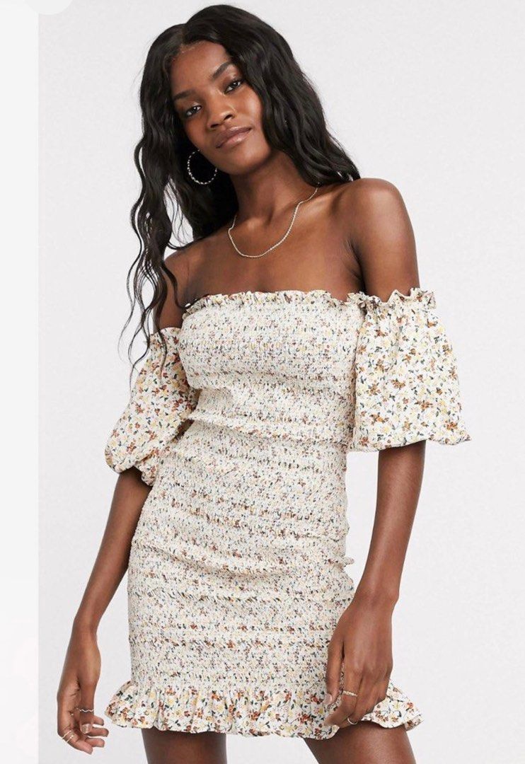 Topshop shirred dress on sale