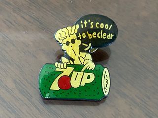 Vintage 1990s 7UP 7 UP Fido Dido RARE Label Pin Enamel Pin Badge - LIMITED preloved