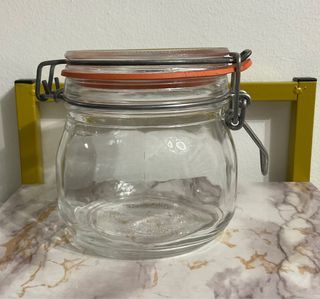 Vintage Glass jar canister (france)