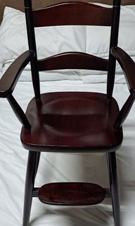 Wooden High Chair with Footrest
