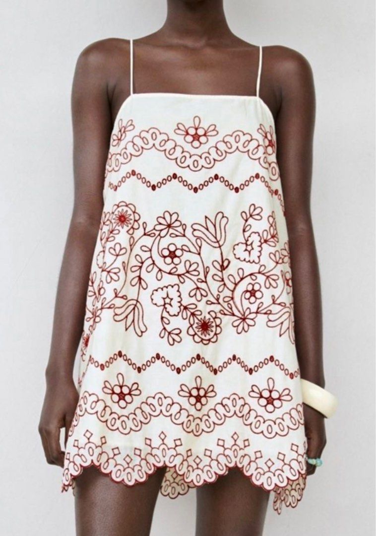 embroidered floral dress white Aubrey modest midi dress-final sale – JanieLanie