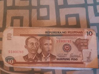 10 peso bill(old) year 2000