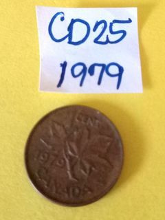 1979  Queen 👑 Elizabeth II one penny CANADA bronze coin
