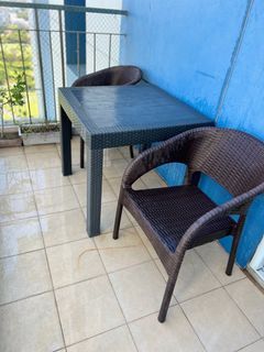 2 pcs Breeze arm chair and 1 pc Rattan Table