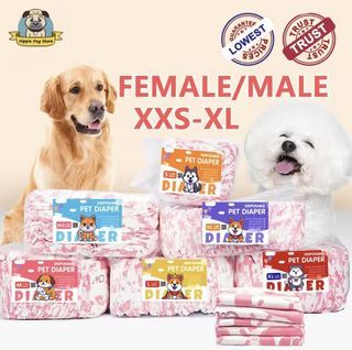 36pcs Pet Diapers Female Wrap Diapers Puppies Disposable Absorable and Small diaper and xs diaper