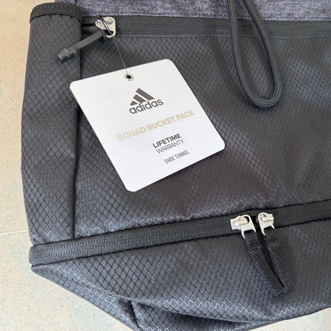 ⭐️清貨價⭐️全新正版Adidas Lifetime Warranty黑色背囊Squad Bucket
