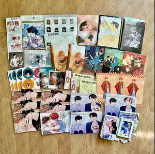 Assorted BL / Danmei / Anime Merch Acrylic Standees, Postcards, Prints, Stickers, Film Strips love is an illusion surge towards you on or off jujutsu kaisen haikyuu banana scandal