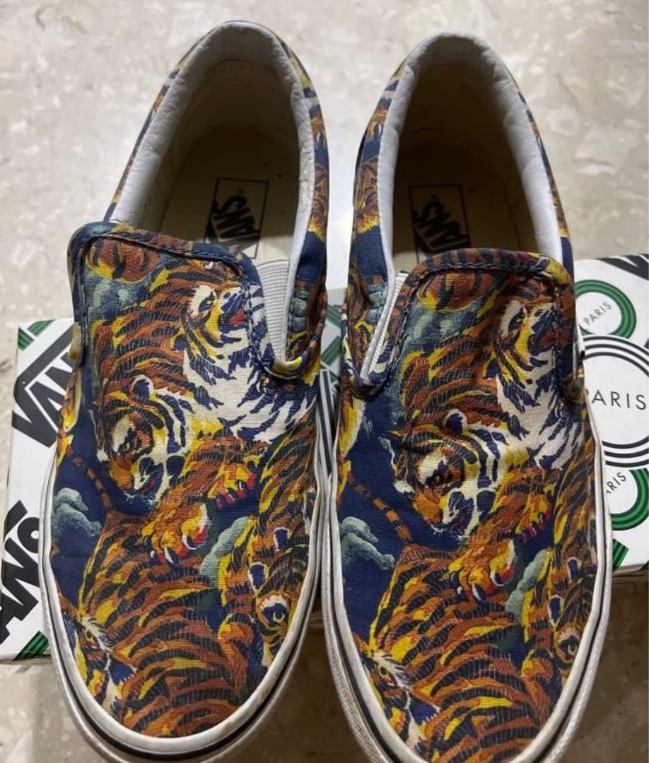Authentic Kenzo x Vans Slip On Flying Tigers Canvas Plimsols