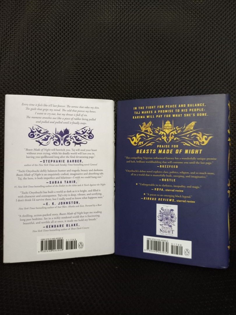Beasts Made of Night Duology (Category: Storybooks) located in Manila. Submitted by eugenesanchez (Listing ID 1296330886, Image 2). Description: Beasts Made of Night Duology 2 Hardbound Books by Tochi Onyebuchi 📌Mode of payment: GCash 📌Shipping: Grab, Lalamove, LBC COP, Gogoxpress, J&T 📌Item location: Navotas, Metro Manila.
