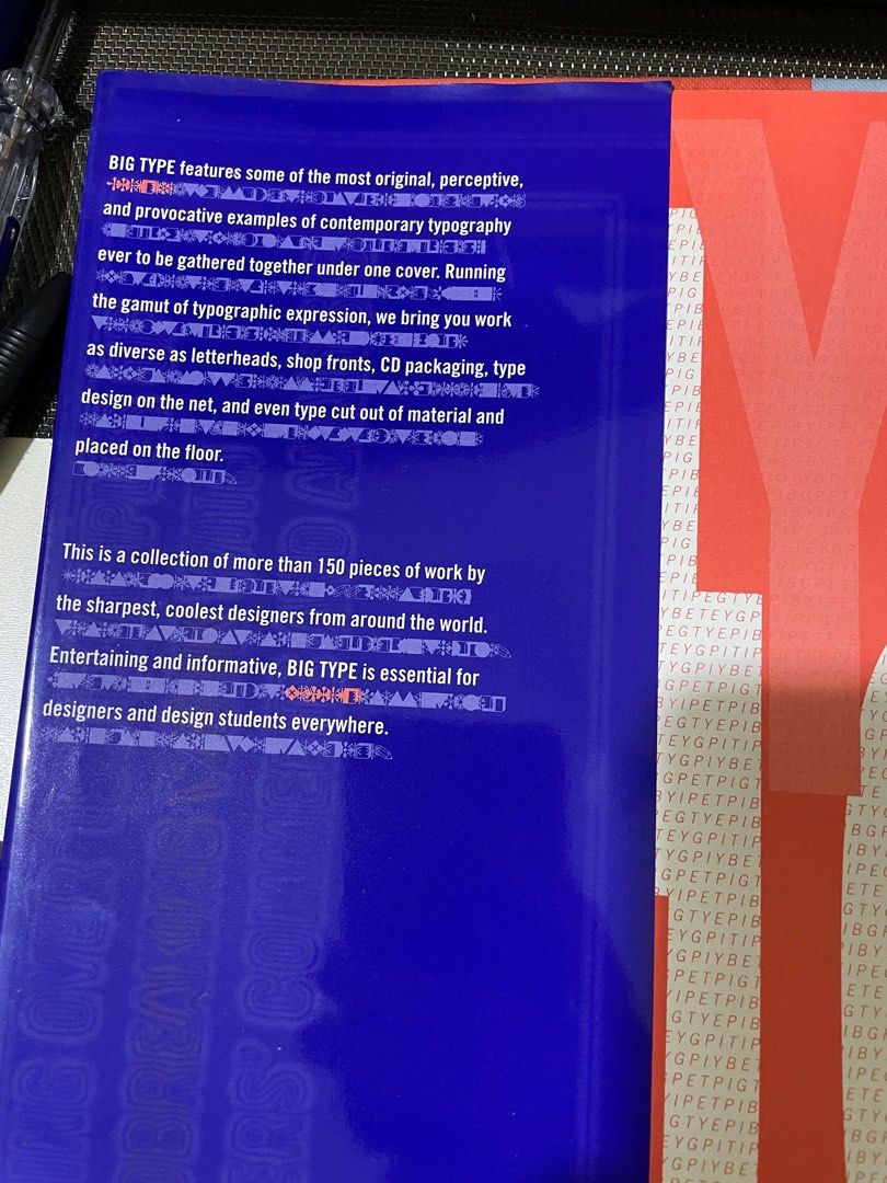 BIG TYPE creative reference (Category: Textbooks) located in Kuala Lumpur. Submitted by sthon399 (Listing ID 1296389009, Image 3). Description: BIG TYPE creative reference book for designers & etc - 142 pages The book is in great condition & seldom use. .