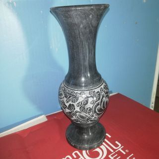 Black stone vase, japan