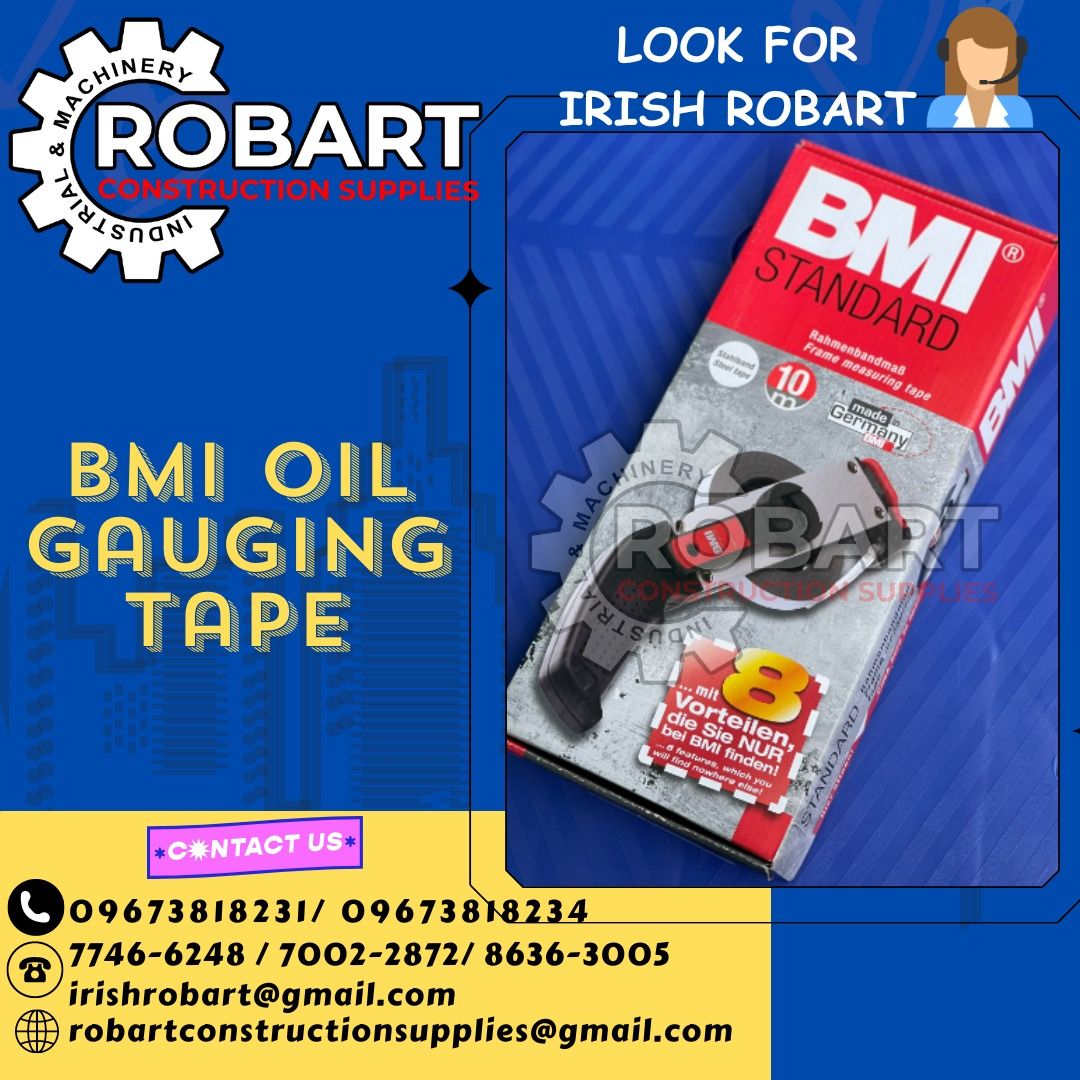 Bmi oil gauging tape (Category: Construction Tools & Equipment) located in Manila. Submitted by irishrobart_22 (Listing ID 1296307683, Image 1). Description: Bmi oil gauging tape 10 m SEND US MESSAGE FOR INQUIRIES ‼️‼️ LOOK FOR IRISH ROBART VBR : 0 9 6 7 3 8 1 8 2 3 1/ 0 9 6 7 3 8 1 8 2 3 4 LANDLINE 8-6 3 6 3 0 0 5 / 7 7 4 6 -6 2 4 / 7 0 0 2-2 8 7 2 GMAIL: I R I S H R O B A R T @ G M A I L . C O M Office Address: 1405 Yuseco St. Sta Cruz Manila �