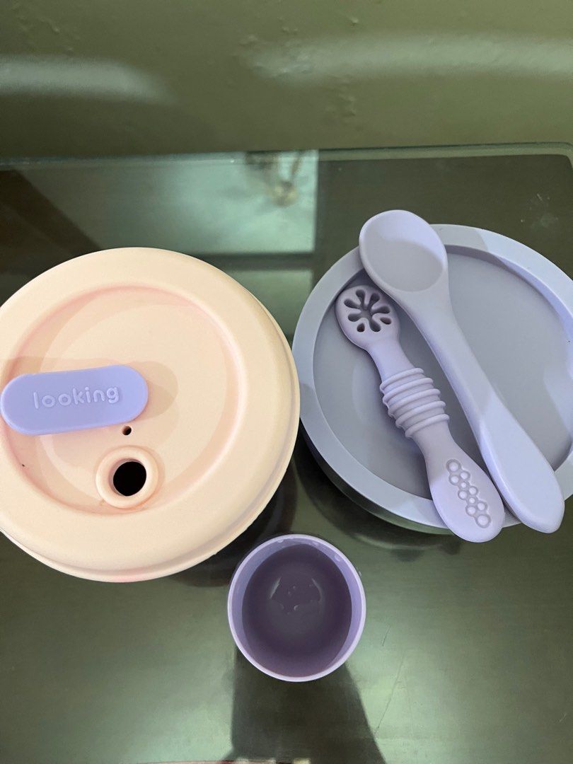 Bollie baby and nooboo (Category: Weaning & Toddler Feeding) located in Manila. Submitted by heartprints (Listing ID 1296259697, Image 2). Description: bollie baby stainless steel suction bowl with spoon nooboo straw cup with straw (di lang naisama sa pic ung straw) bollie baby training cup bollie baby weaning spoon swipe pic to see flaw.