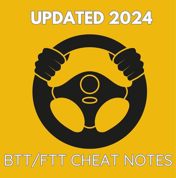 BTT/FTT CHEAT NOTES | DRIVING THEORY TEST, Hobbies & Toys, Books ...