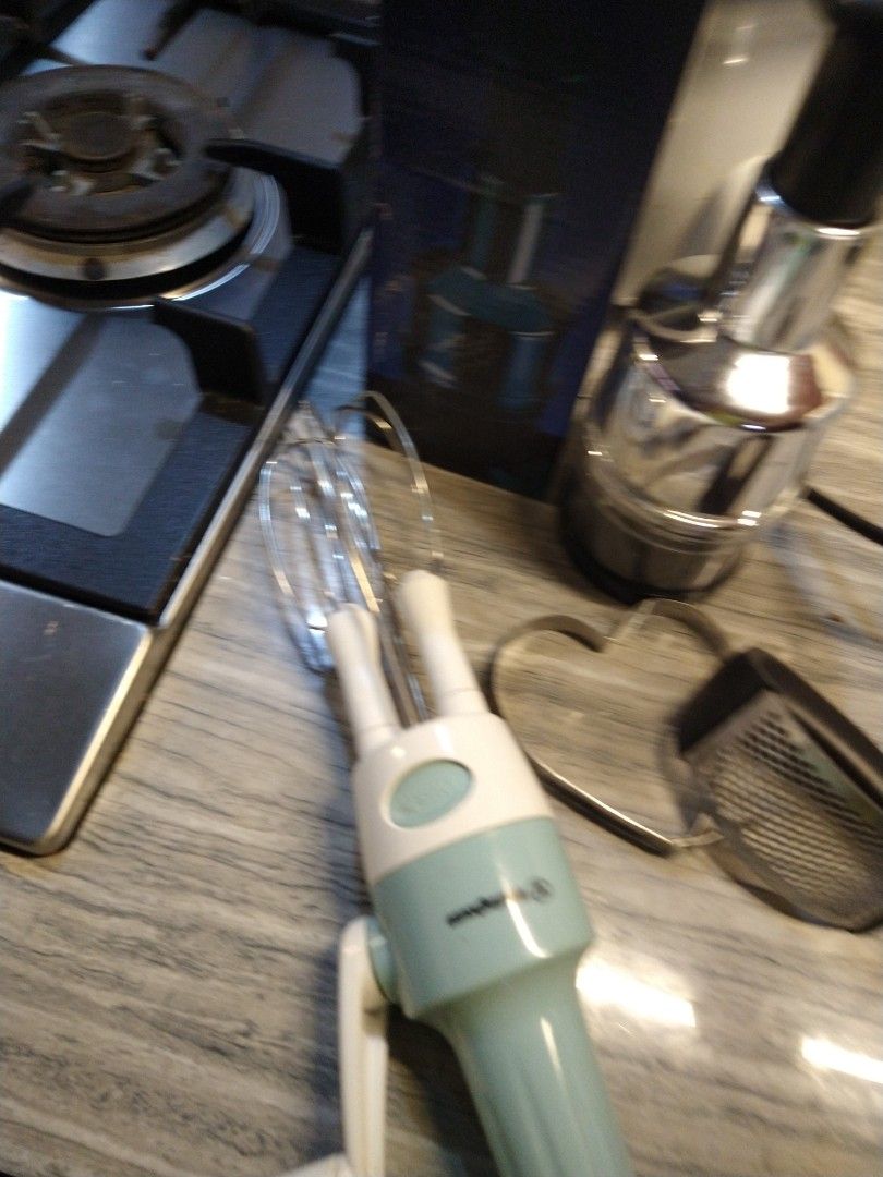 Bundle pack kitchen tools (Category: Cookware & Accessories) located in Manila. Submitted by PickClickShip (Listing ID 1296313022, Image 3). Description: Bundle pack Kitchen tool for sale -Very slightly used (1x use only) - items include 1x onion and veg chopper(plastic body, blades stainless), 1x Westinghouse manual mixer,1 garlic presser, 1x egg heart shaper RFS: decluttering.