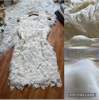 chloe white lace dress