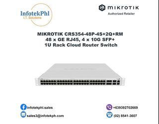 Cloud Router Switch MIKROTIK CRS354-48P-4S+2Q+RM 48 x GE RJ45, 4 x 10G SFP+ Cloud Router Switch