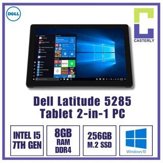 Dell Latitude 5285 | Tablet 2-in-1 PC | Intel Core I5 7th Gen | 8GB Ram | 256GB SSD | Wifi + Bluetooth Ready | Windows 10 Ready | Upgradable Memory/SSD | 3 Months Warranty