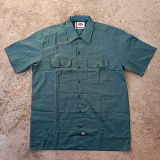 Dickies olive green button up shirt
