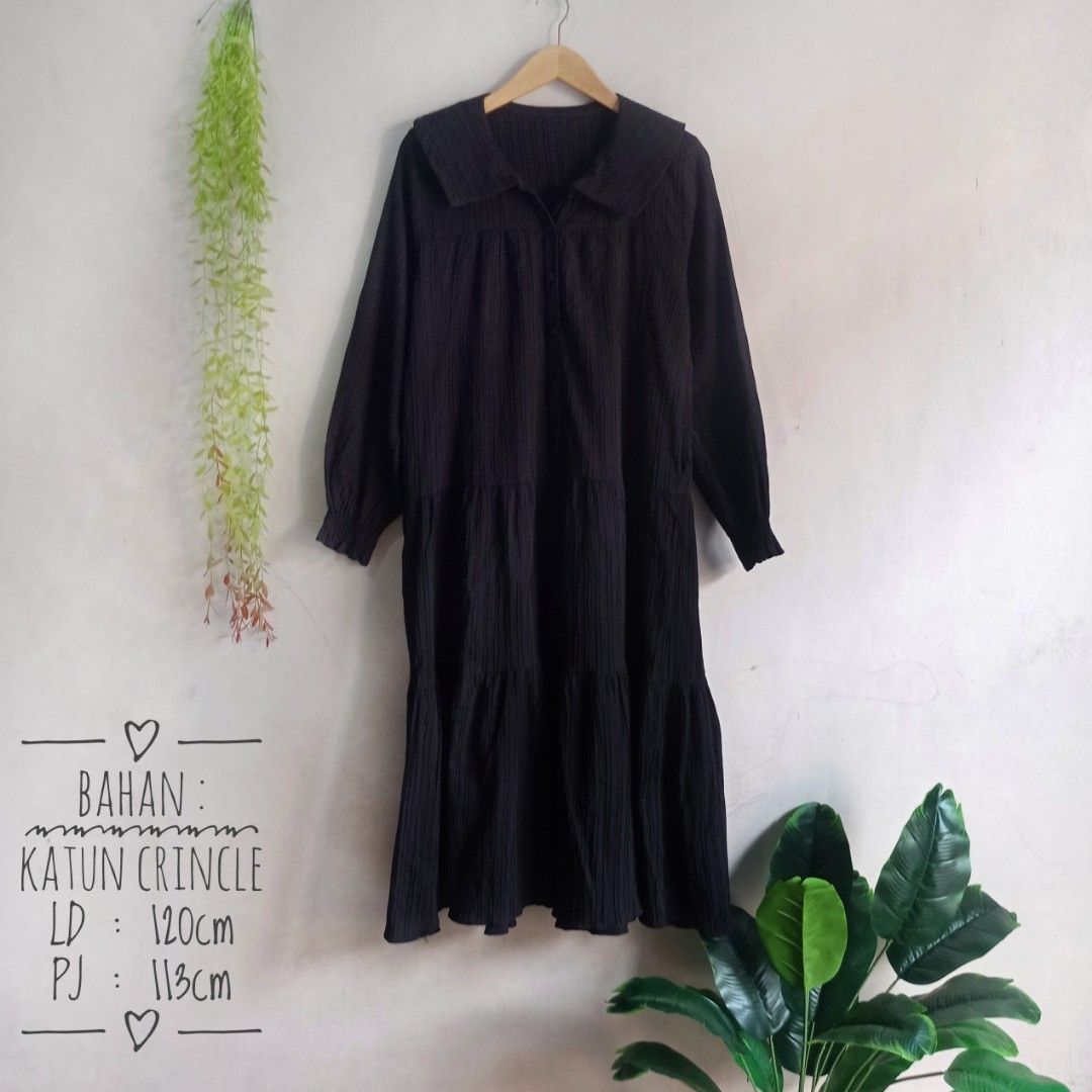 Dress hitam polos kerah sailor long dress size besar lengan balon dress umpak busui friendly HARGA NETT, Fesyen Wanita, Pakaian Wanita, Gaun & Rok di Carousell Dress hitam polos kerah sailor long dress size besar lengan balon dress umpak busui friendly HARGA NETT, Fesyen Wanita, Pakaian Wanita, Gaun & Rok di Carousell