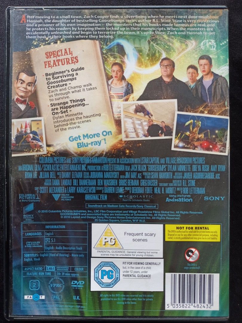 Rob Rotton Dvd DVD Goosebumps, Hobbies & Toys, Music & Media, CDs & DVDs on Carousell