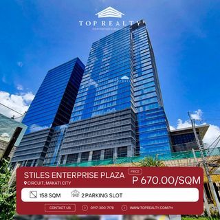 For Rent: 2 Combined unit Office Space in Makati City at The Stiles Enterprise Plaza with 2 FREE PARKING SLOT!