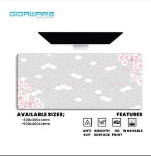 Gigaware Custom Cherry Blossom Design Extended Mousepad Deskmat Large Gaming Mouse pad