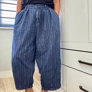 Harajuku Harem Denim Pants Garterized Summer Japanese Streetwear