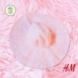 H&M Women's Paper Straw Sun Hat | Wide Brim Beach Hat | Pink, Coquette Chic