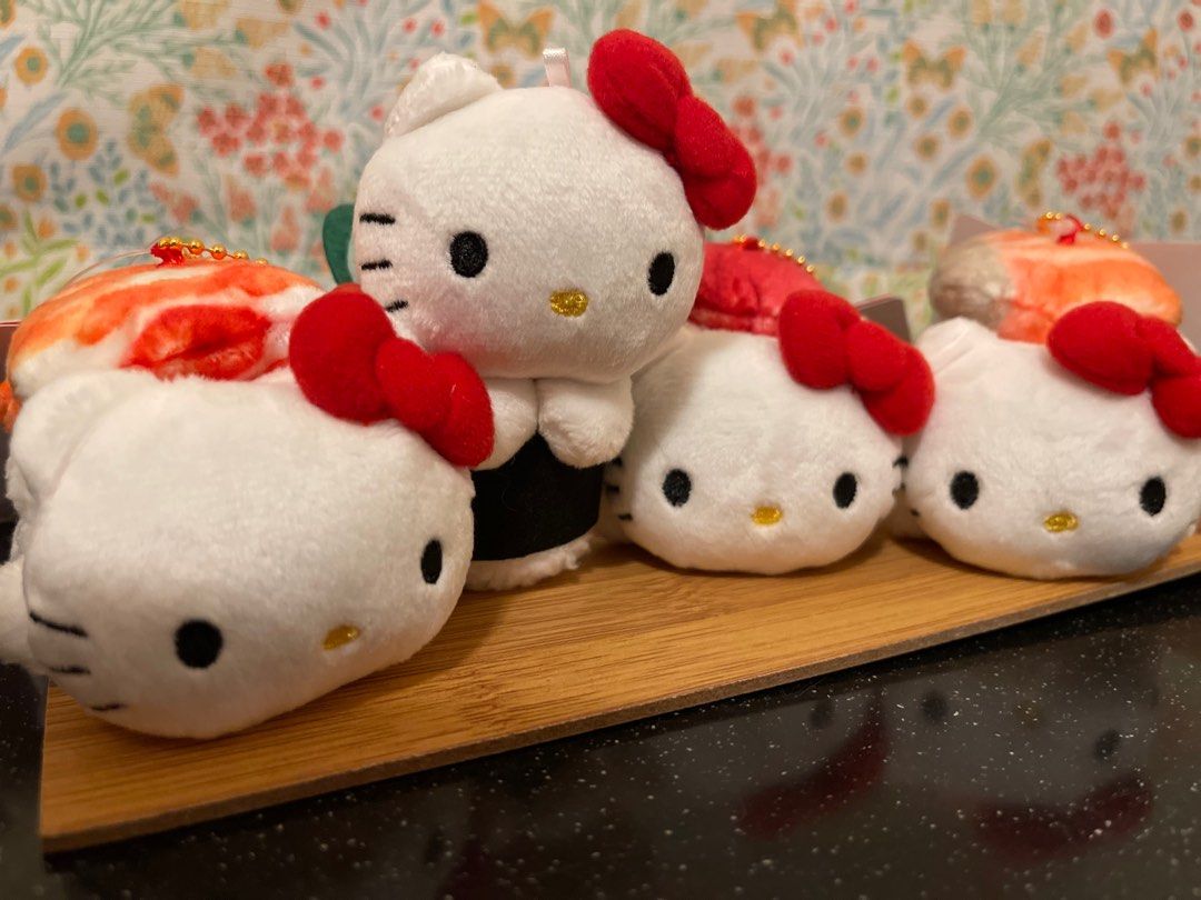 Japan Exclusive Hello Kitty Sushi Plush Keychain