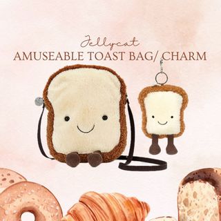 [Out of Stock] 🍞Jellycat Amuseable Toast Bag/ Toast Charm Jellycat Bread Bag Jellycat Toast Bag Jellycat Bread Keychain Accessory Jellycat Keychain Jellycat Bag Jellycat Bread Jellycat Bread64217834541953110