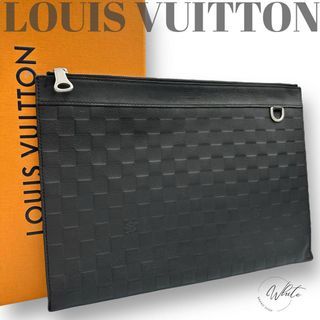 Louis Vuitton Damier Infini Clutch Bag Second Black