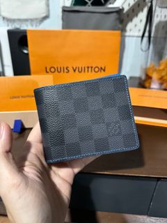 Louis Vuitton Slender Wallet Damier Graphite Canvas (Blue)