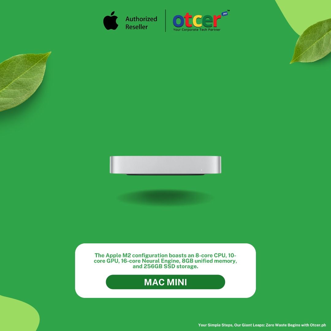 Mac Mini (Category: Desktops) located in Pasig City. Submitted by otcer.philippines (Listing ID 1296285772, Image 3). Description: Every hour of downtime costs you. Mac Mini M2 delivers legendary Apple reliability. Reduced repairs, fewer disruptions, and Otcer.ph's support ensure your business runs like clockwork. Invest in uptime – Php 36,990.00. Otcer.ph: https://otcer.ph, +63 919 839 9123, sales@otcer.ph. #MacMiniM2 #BusinessUptime #OtcerphKee