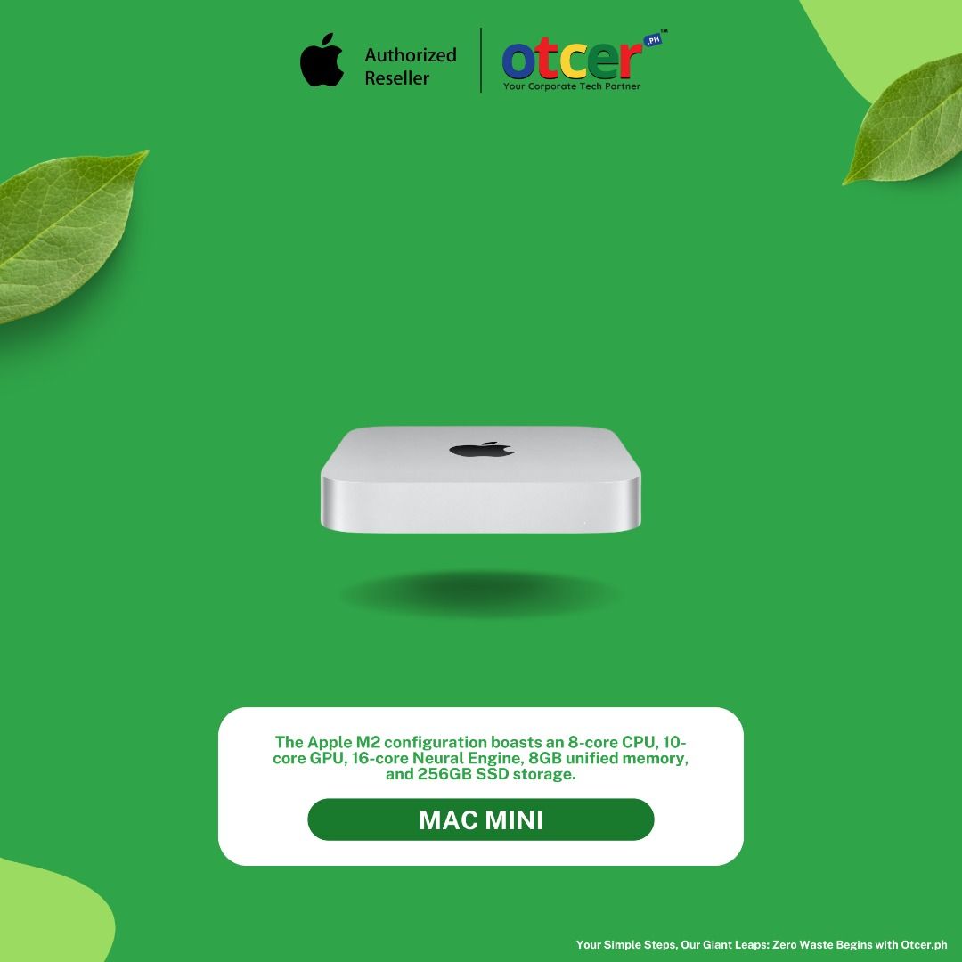 Mac Mini (Category: Desktops) located in Pasig City. Submitted by otcer.philippines (Listing ID 1296285772, Image 2). Description: Every hour of downtime costs you. Mac Mini M2 delivers legendary Apple reliability. Reduced repairs, fewer disruptions, and Otcer.ph's support ensure your business runs like clockwork. Invest in uptime – Php 36,990.00. Otcer.ph: https://otcer.ph, +63 919 839 9123, sales@otcer.ph. #MacMiniM2 #BusinessUptime #OtcerphKee