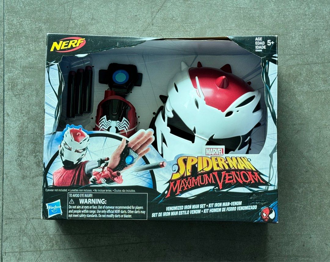 New Nerf Marvel Spider-Man Maximum Venom Iron Man Mask Wrist