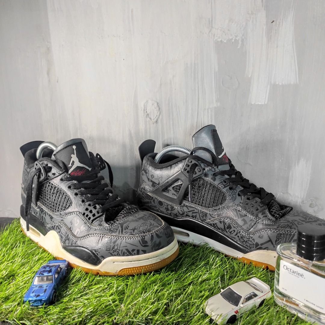 retro 4 black laser