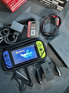 Nintendo Switch V2 with games and extras