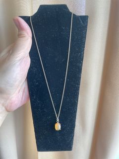 Peach moonstone pendant necklace