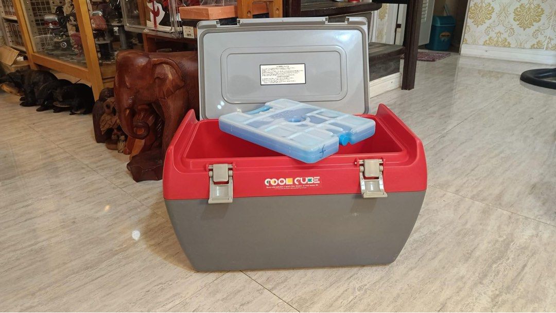 Peacook Camping cooler (Category: Food Organization & Storage) located in Quezon City. Submitted by matetdevis13 (Listing ID 1296330825, Image 2). Description: Peacock Cool Cube camping cooler w/ icepack Price : 2700 18L x 10W x 11H inches In good condition Code rusdha.