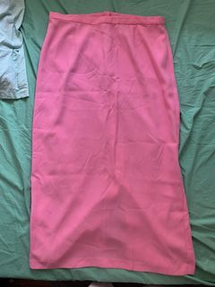 Pink Long Skirt Zipper