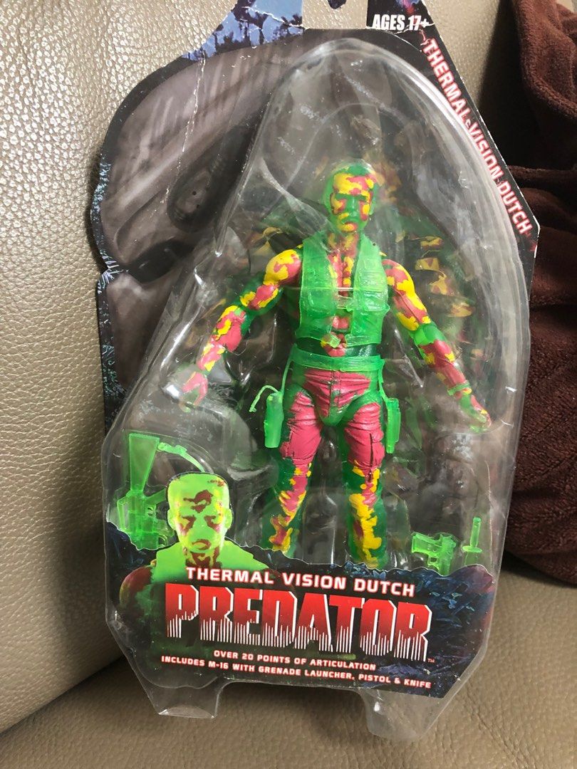 predator thermal vision Dutch Neca action figure Arnold