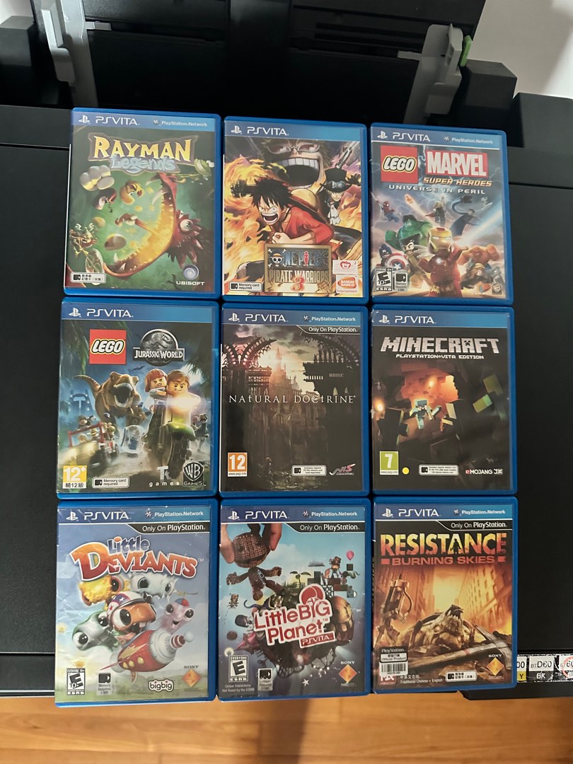 PS Vita game Rayman Legends One Piece Pirate Warriors Marvel