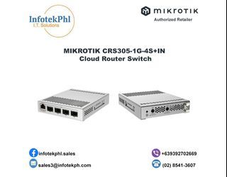 Router Switch MIKROTIK CRS305-1G-4S+IN 800 MHz, 512 MB RAM, 4 SFP+ Cloud Router Switch