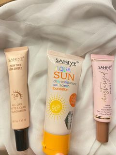 Saniye skin tint, tintend sunscreen foundation and primer