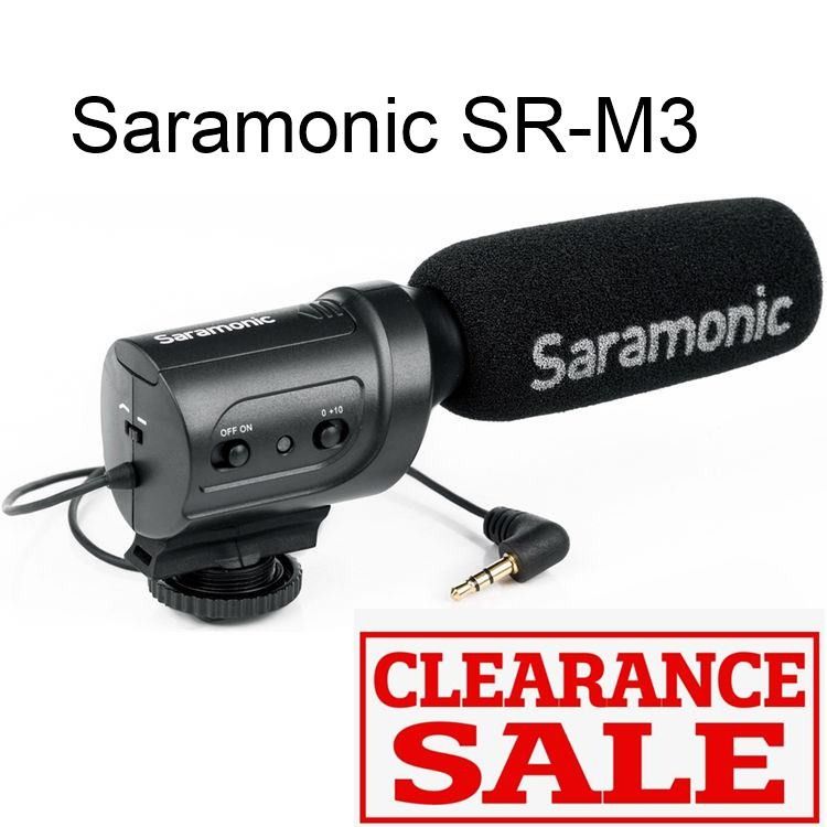 Saramonic SR-M3 Mini Directional Condenser Microphone with Integrated Shockmount