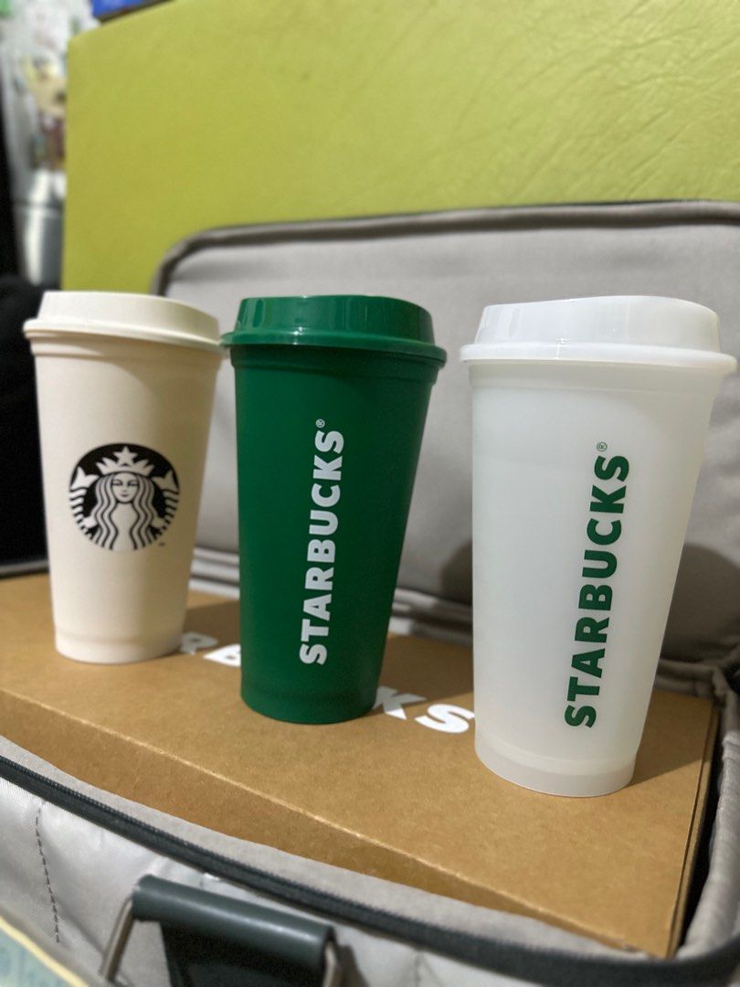 Starbucks Korea Reusable Cups (Category: Water Bottles & Tumblers) located in Marikina City. Submitted by starlettonabudget (Listing ID 1296338481, Image 1). Description: Starbucks Korea Reusable cups with lid Set of 3 - 473ML each From Starbucks Korea 2023 Lucky Bag .