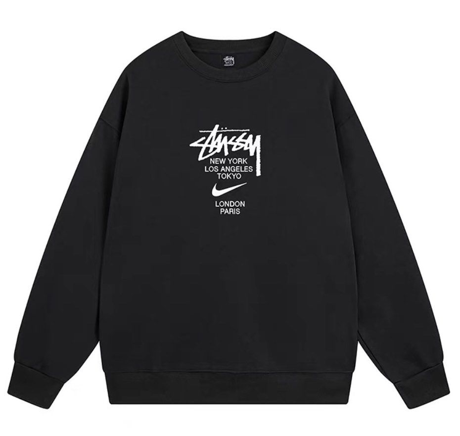 Nike x stussy international crewneck sweatshirt black outlet